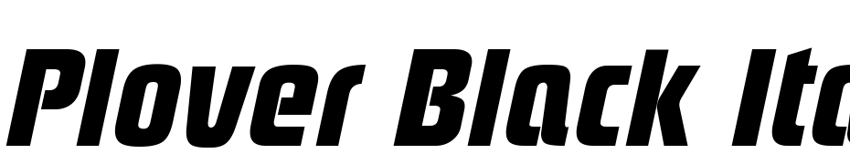 Plover Black Italic Font Download Free