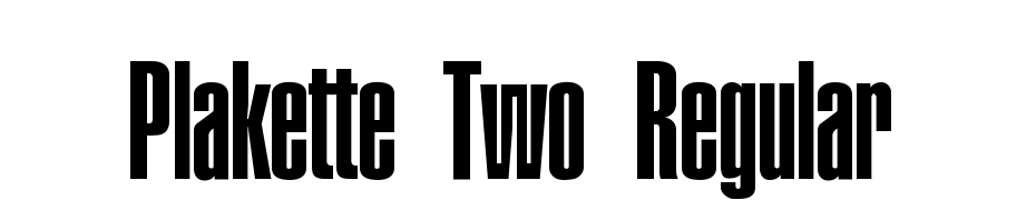 Plakette Two Regular Font Download Free