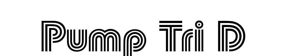 Pump Tri D Font Download Free