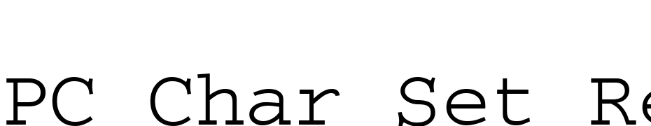 PC Char Set Regular Font Download Free