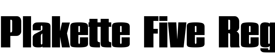 Plakette Five Regular Font Download Free