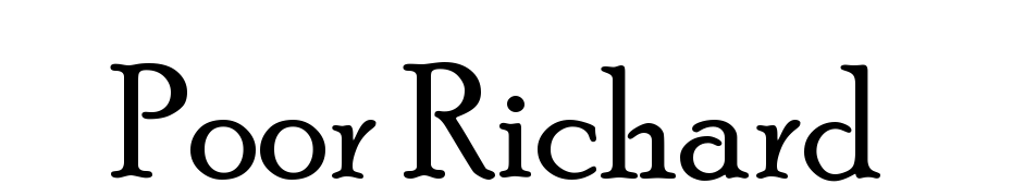 Poor Richard Yazı tipi ücretsiz indir