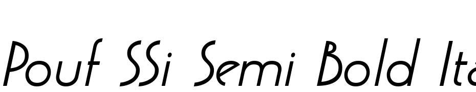 Pouf SSi Semi Bold Italic Font Download Free