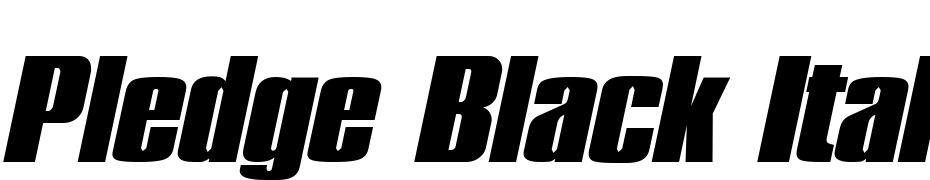 Pledge Black Italic Font Download Free