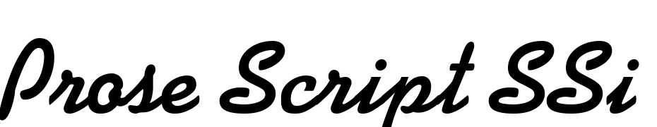 Prose Script SSi Bold Font Download Free