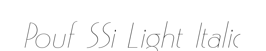 Pouf SSi Light Italic Font Download Free