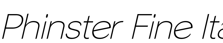 Phinster Fine Italic Font Download Free