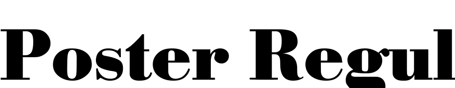 Poster Regular Font Download Free