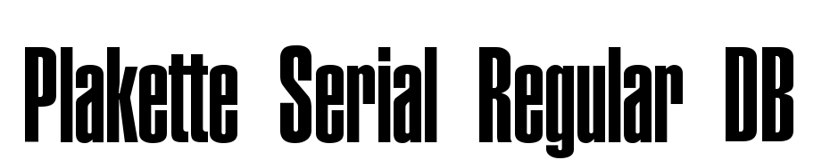 Plakette Serial Regular DB Font Download Free