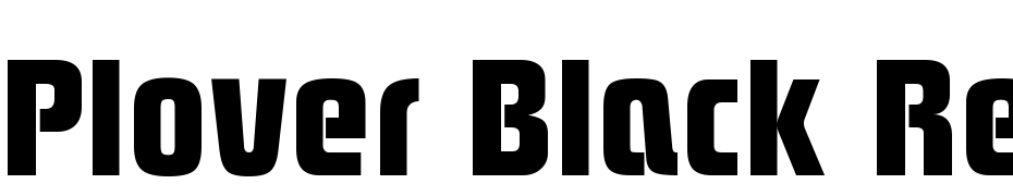 Plover Black Regular Font Download Free