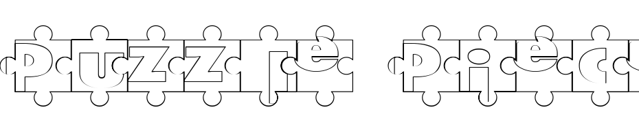 Puzzle Pieces Outline Font Download Free
