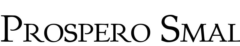 Prospero Small Caps Font Download Free