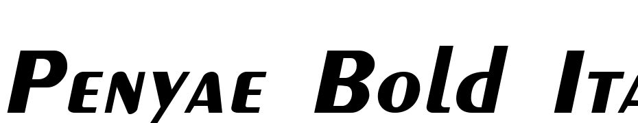 Penyae Bold Italic Font Download Free