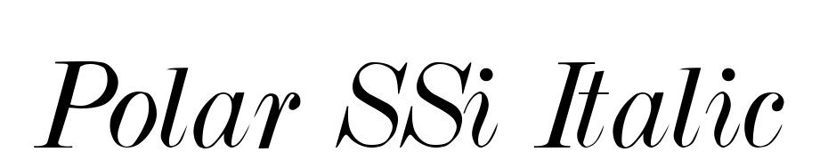 Polar SSi Italic Font Download Free