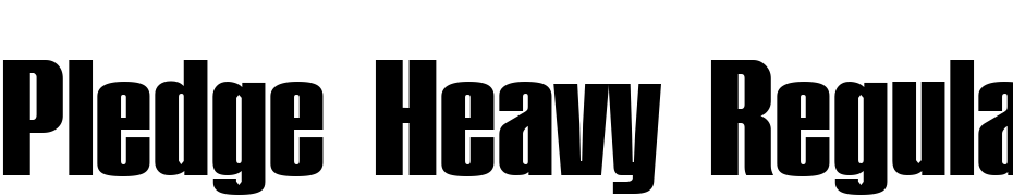 Pledge Heavy Regular Font Download Free