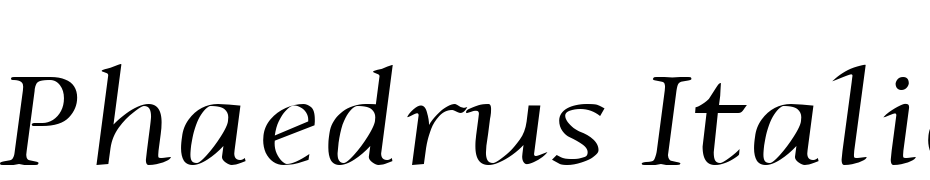Phaedrus Italic Font Download Free