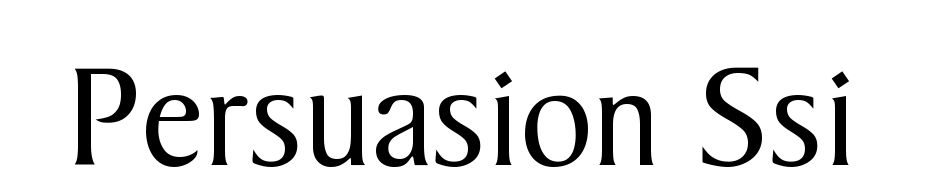 Persuasion SSi Font Download Free