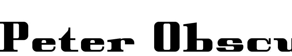 Peter Obscure Bold Font Download Free