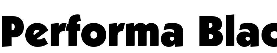 Performa Black SSi Black Font Download Free