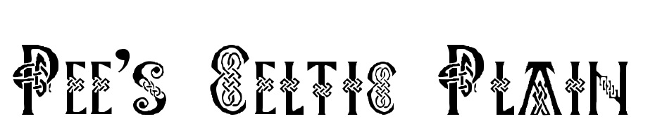 Pee's Celtic Plain Font Download Free