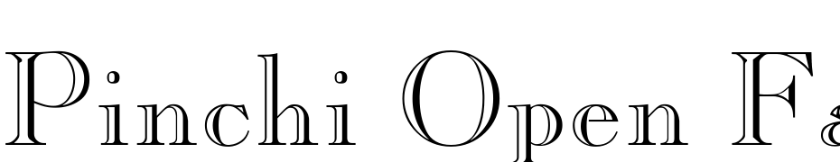 Pinchi Open Face Font Download Free