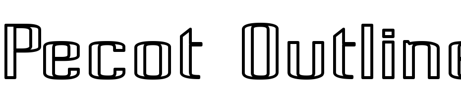 Pecot Outline Bold Font Download Free