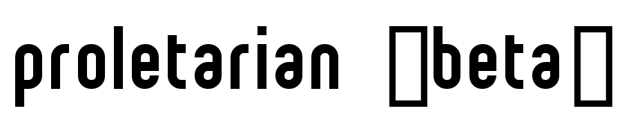 Proletarian (beta) Font Download Free