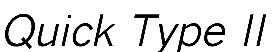 Quick Type II Italic Font Download Free