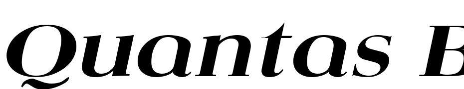 Quantas Broad Extrabold Italic Font Download Free