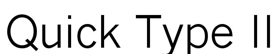 Quick Type II Font Download Free