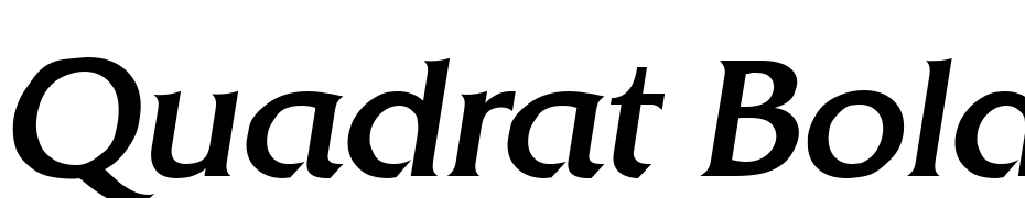 Quadrat Bold Italic Font Download Free