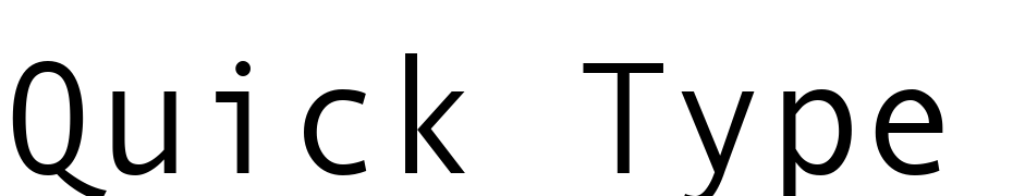 Quick Type II Mono Font Download Free