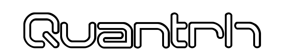 Quantum Round Hollow BRK Font Download Free
