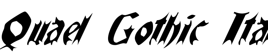 Quael Gothic Italics Font Download Free