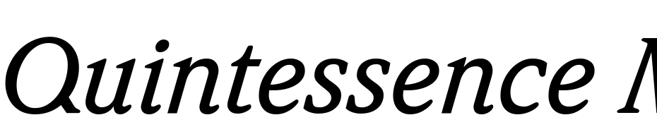 Quintessence Medium SSi Medium Italic cкачати шрифт безкоштовно