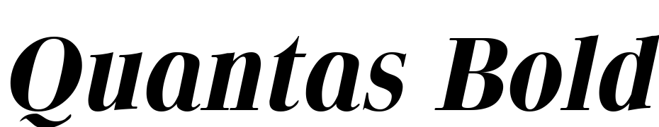 Quantas Bold Italic Polices Telecharger