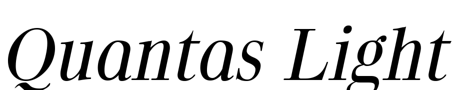 Quantas Light Italic Font Download Free
