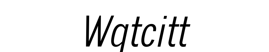 Quick Type Condensed Italic Yazı tipi ücretsiz indir