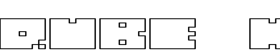 QUBE HOLLOW WIDE Font Download Free