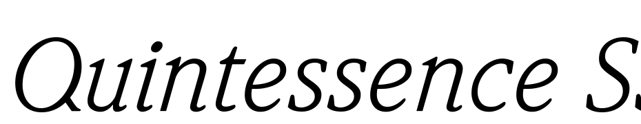 Quintessence SSi Italic cкачати шрифт безкоштовно