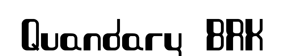 Quandary BRK Font Download Free