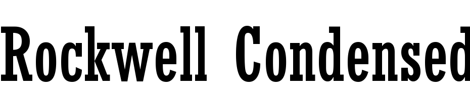 Rockwell Condensed Yazı tipi ücretsiz indir