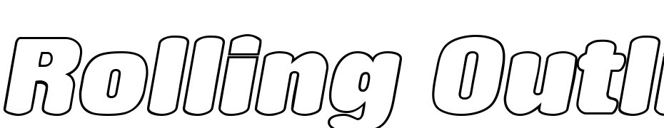Rolling Outline Italic Font Download Free