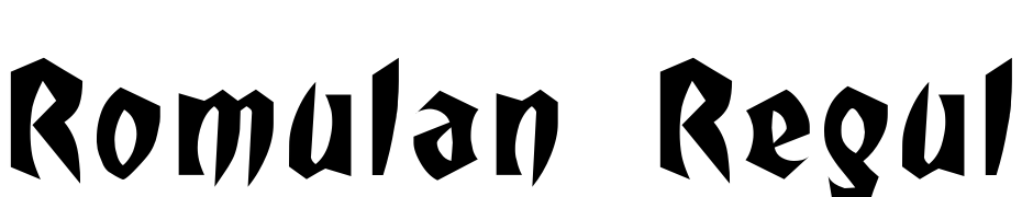 Romulan Regular Font Download Free