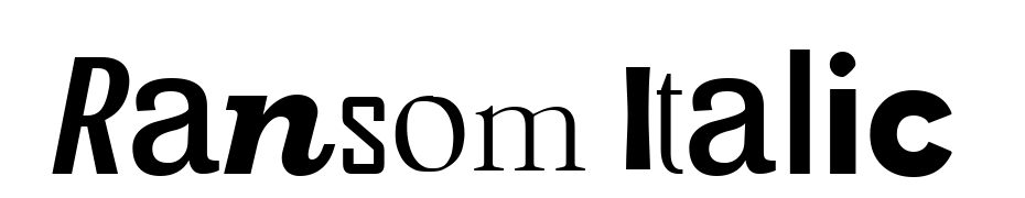 Ransom Italic Font Download Free