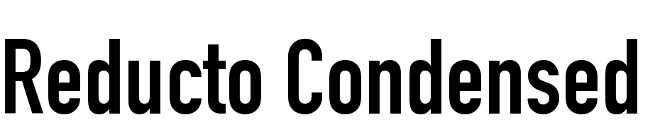 Reducto Condensed SSi Condensed Font Download Free