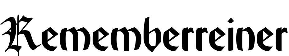 Remember Reiner FS cкачати шрифт безкоштовно