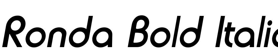 Ronda Bold Italic Font Download Free