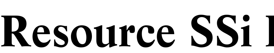 Resource SSi Bold Font Download Free