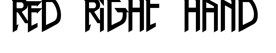 Red Right Hand Font Download Free